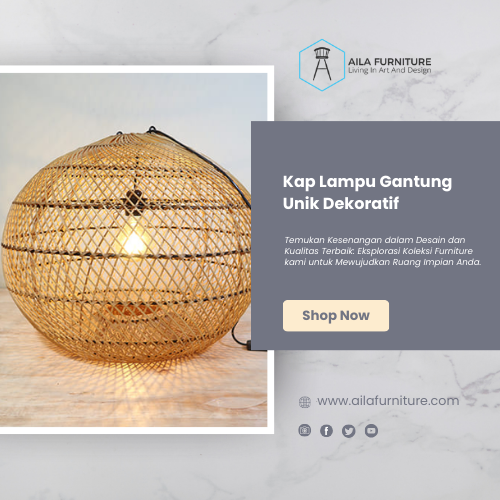 Kap lampu gantung unik dekoratif
